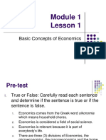 Basic Concepts of Economics 