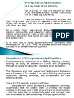 Importance of Entrepreneurship Education