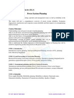 Power System Planning: PGPEPS204T Elective III