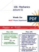 Physics 106: Mechanics: Wenda Cao