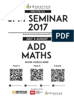 SPM Seminar 2017 Part 1 - Add Maths Notes