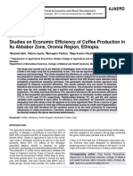 Studies On Economic Efficiency of Coffee Production in Ilu Abbabor Zone, Oromia Region, Ethiopia