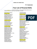 Expanding Your List of Personal Skills CLC 11