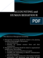 Budget and Human Behaviour