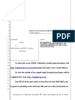 Sample Declaration of Compliance With Meet and Confer Requirement For Motion To Strike in California