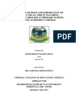 Analysis of Role and Importance of Audio-Visual Aids in Teaching-Learning Process at Primary School Level in District Chitral (M. Saleh Aman)