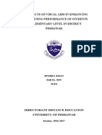 Effects of Visual Aids in Enhancing The Learning Performance of Students at Elementary Level in District Peshawar (Bushra Khan)