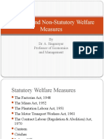 Statutory and Non-Statutory Welfare Measures: by Dr. A. Singarayar Professor of Economics and Management