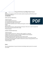 EX - NO:1 Date: Implementation of Stop and Wait Protocol and Sliding Window Protocol Aim