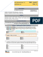 Class 6 Imo 4 Years Sample Paper