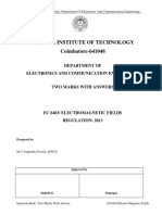 Ec 6403 - Electromagnetic Fields