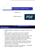 Fundamental Theorem of Asset Pricing: Brandon Lee