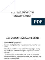 Volume and Flow Measurement