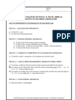 Kinematics of Machine Lab Manual