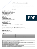 CSE 5232 (Approved) : Software Requirements Analysis: Course Description