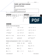 Study Guide & Intervention Alg22