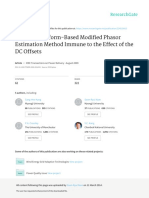 Fourier Transform-Based Modified Phasor Estimation Method Immune To The Effect of The DC Offsets