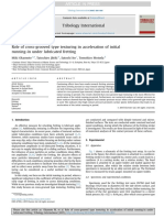 Role of Cross-Grooved Type Texturing in Acceleration of Initial