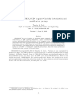 User Guide For CHOLMOD: A Sparse Cholesky Factorization and Modification Package