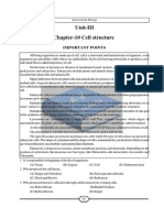 Unit-III Chapter-10 Cell Structure: Important Points