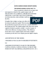 Integrated Harrod Domar Growth Model