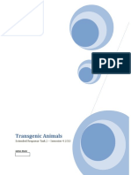 Transgenic Animals: Extended Response Task 2 - Semester 4 2010