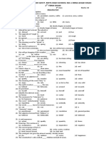 Paper English 9 Class Marks: 40 Objective Part Question No. 1 Tick The Right Option