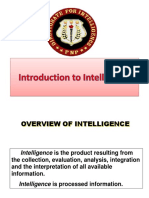 Introduction To Intelligence