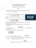 Assignment On Random Variables