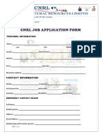 CNRL Job Application Form.