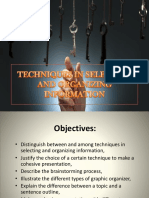 Techniques in Selecting and Organizing Information