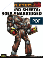 BATTLETECH - Record Sheets 3058 Unabridged - Clan Mech, Star League & Battle Armor