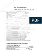 Unit 14: A. Complete The Sentences. Use A Verb From The Box