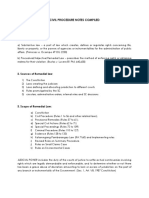 Civil Procedure Notes Compiled: 1. Major Divisions in Law