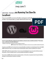 Solved - WordPress Running Too Slow On Localhost - JustLearnWP