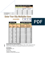 INVERTER AC Tonnage Calculator All India