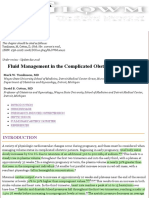 Fluid Management in The Complicated Obstetric Patient - GLOWM