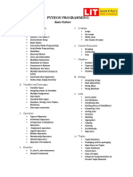 Python Programming Basic Python: 1. Introduction To Python 5. Looping