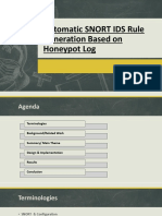 Automatic SNORT IDS Rule Generation 