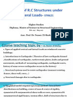 Lec 1 Design of RC Structures For Lateral Loads