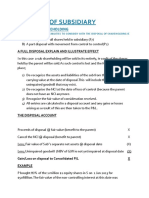 Disposal of Subsidiary