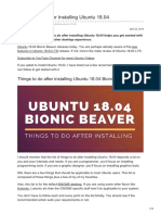 Things To Do After Installing Ubuntu 1804