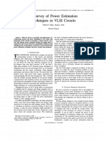 A Survey of Power Estimation: Techniques in Circuits