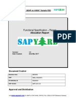 SAP ABAP On HANA Sample Functional Speci