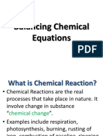 Balancing Chemical Equations