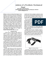 Design and Simulation of A Prosthetic Mechanical Hand