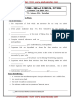 International Indian School, Riyadh: VII - Science - SA1 - Worksheet