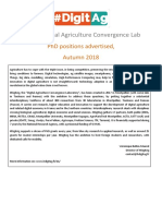 French Digital Agriculture Convergence Lab: PHD Positions Advertised, Autumn 2018