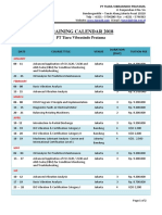 Training Calendar 2018 PT Tiara Vibrasindo Pratama