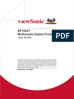 EP1042T Multimedia Digital Poster: User Guide